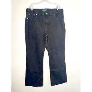 LRL Lauren Jeans Co Ralph Lauren Black Classic Bootcut Denim Womens Jeans 20W